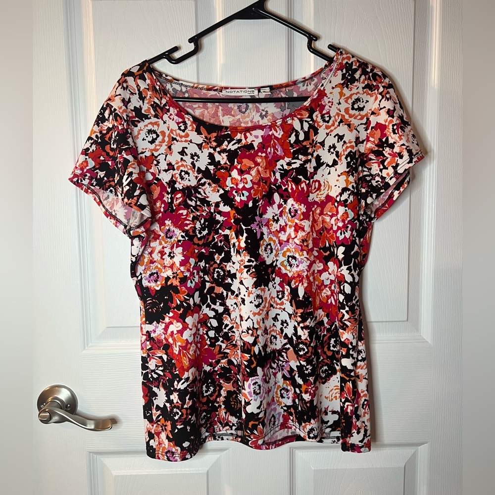 Notations Women’s Floral Blouse Petite Large